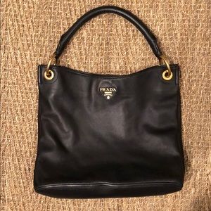 Beautiful black leather PRADA handbag